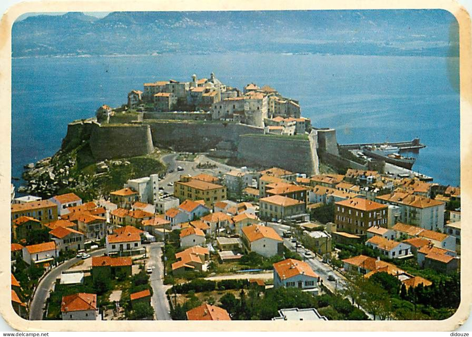 Carte Postale - 20 - Calvi - Vue partielle de Calvi et la Citadelle - Flamme Postale de L'Ile Rousse - CPM - Voir Scans