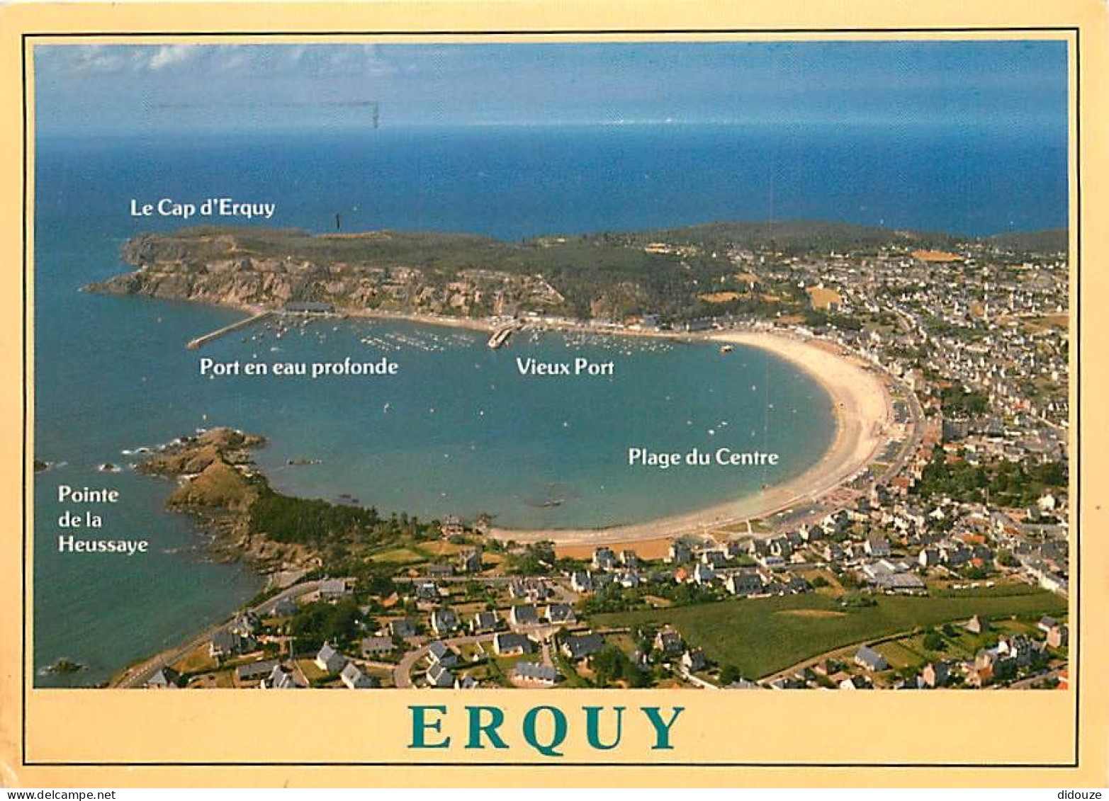 Carte Postale - 22 - Erquy - Vue Générale aérienne - Flamme Postale de Erquy - CPM - Voir Scans Recto-Verso - Poscard -