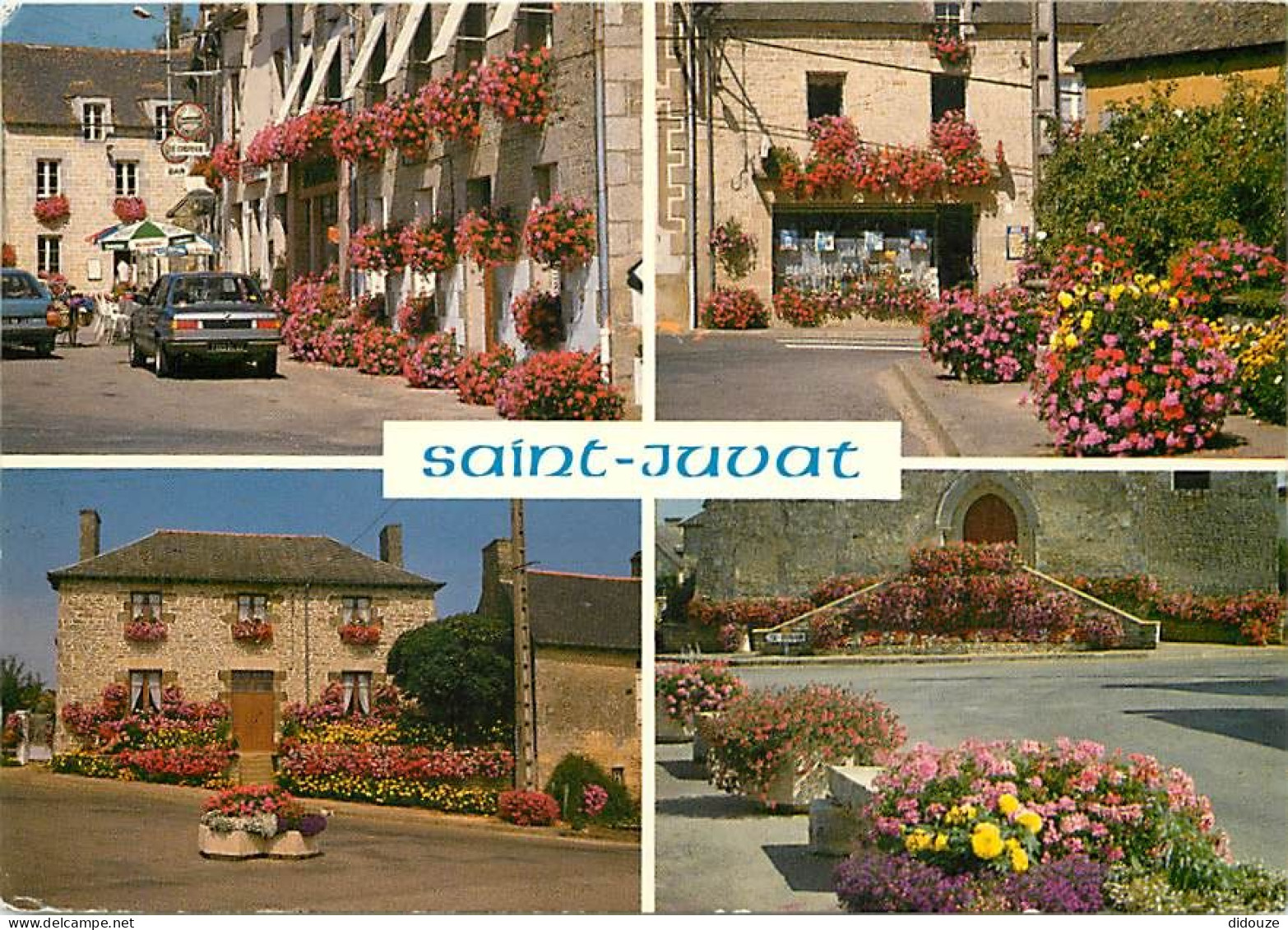Carte Postale - 22 - Saint Juvat - Multivues - Village fleuri - Grand prix d'honneur national - Fleurs - Automobiles - C