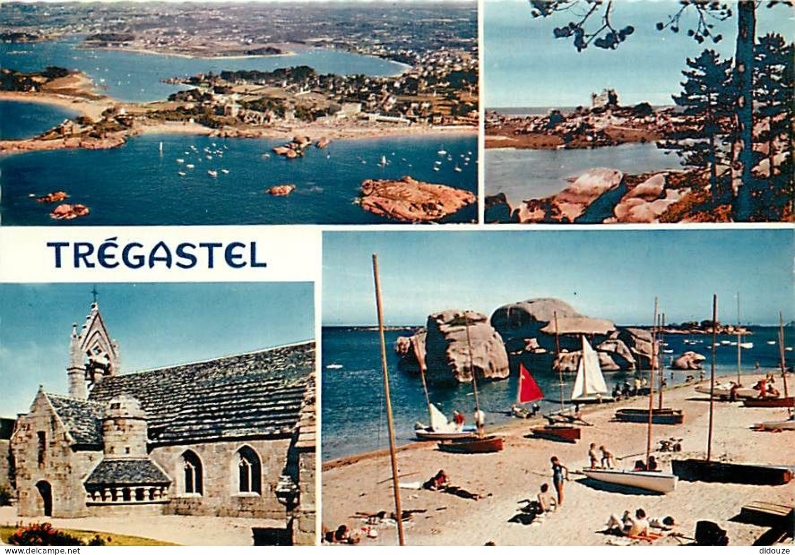Carte Postale - 22 - Trégastel - Multivues - Scènes de Plage - Flamme Postale de Trégastel - CPM - Voir Scans Recto-Vers
