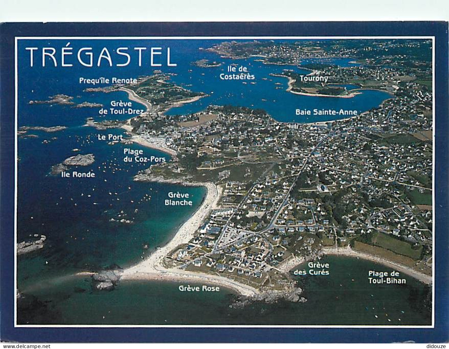 Carte Postale - 22 - Trégastel - Vue Générale aérienne - Flamme Postale de Trégastel - CPM - Voir Scans Recto-Verso - Po