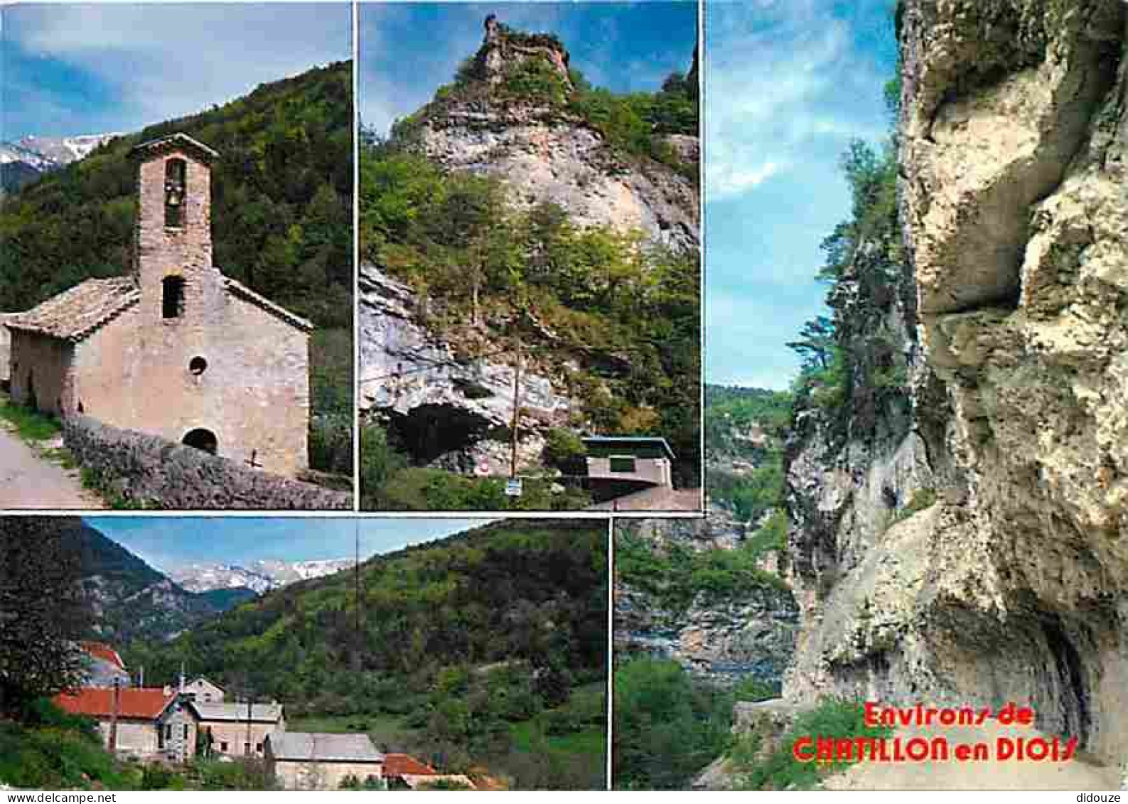 Carte Postale - 26 - Chatillon en Diois - Et ses environs - Multivues - Flamme Postale de Chatillon en Diois - CPM - Voi