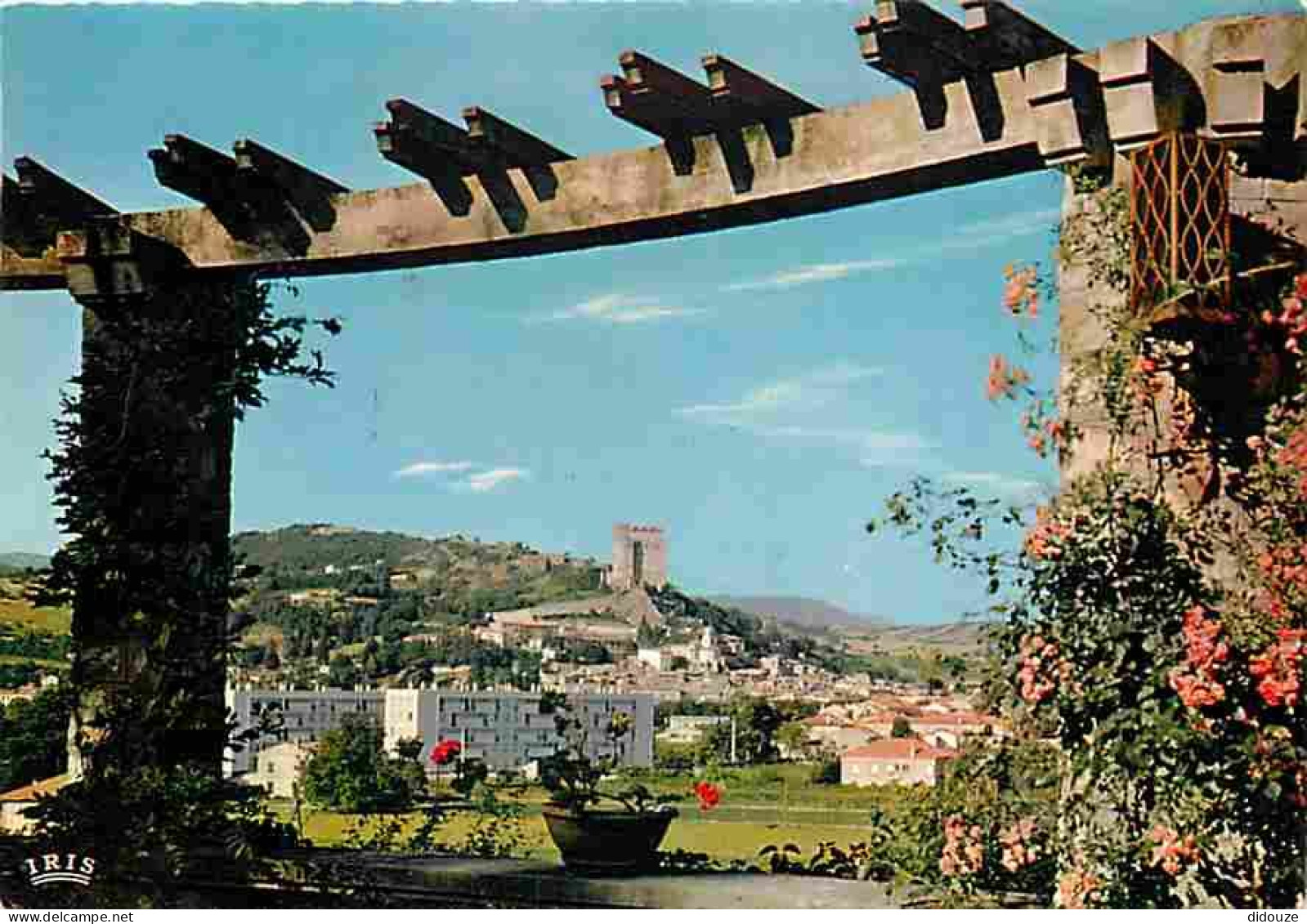 Carte Postale - 26 - Crest - Vue Générale - Fleurs - Flamme Postale de Crest - CPM - Voir Scans Recto-Verso - Poscard -