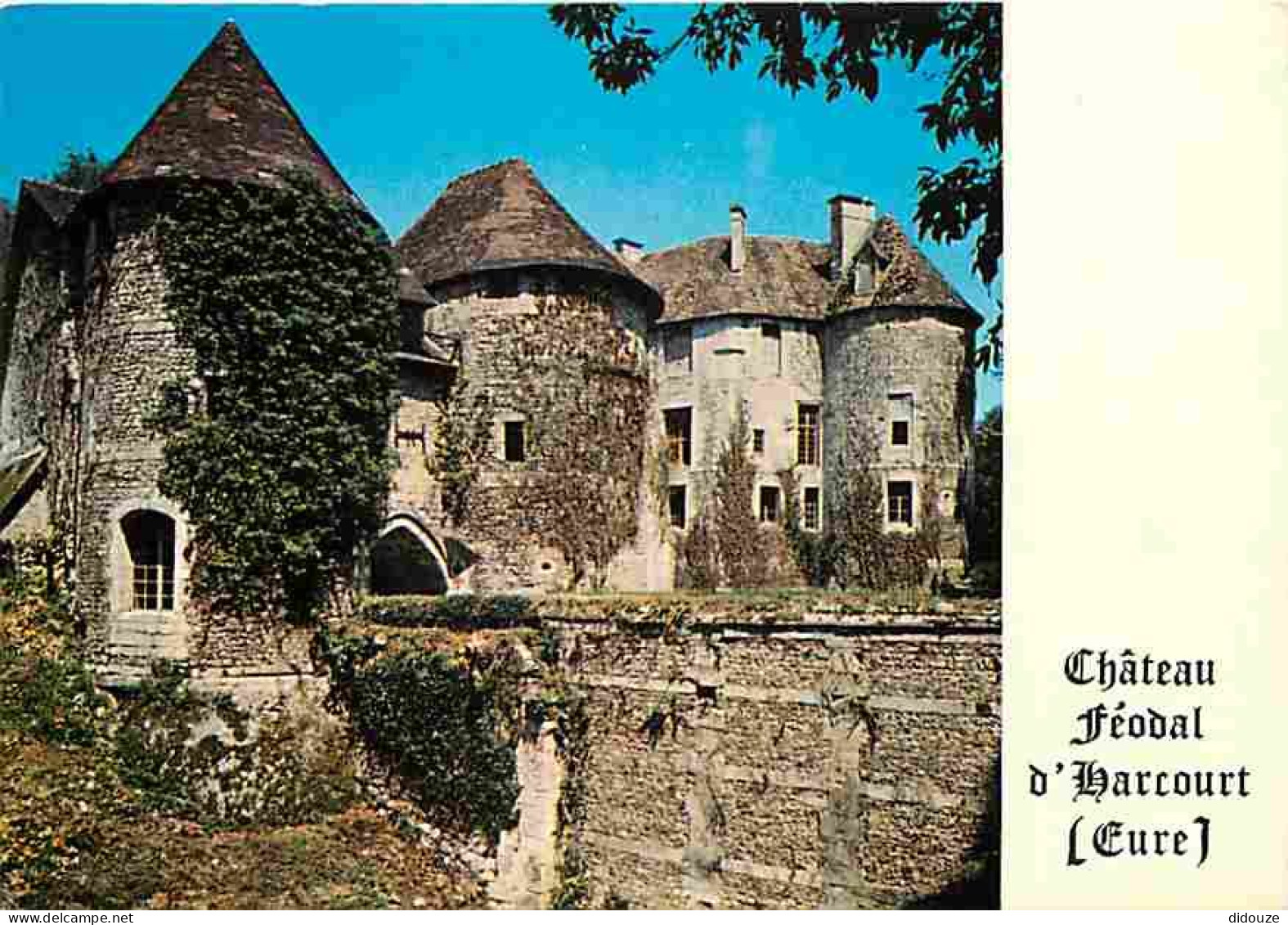 Carte Postale - 27 - Harcourt - Château féodal d'Harcourt - Flamme Postale de Château d'Harcourt - Vieilles pierres - Ca