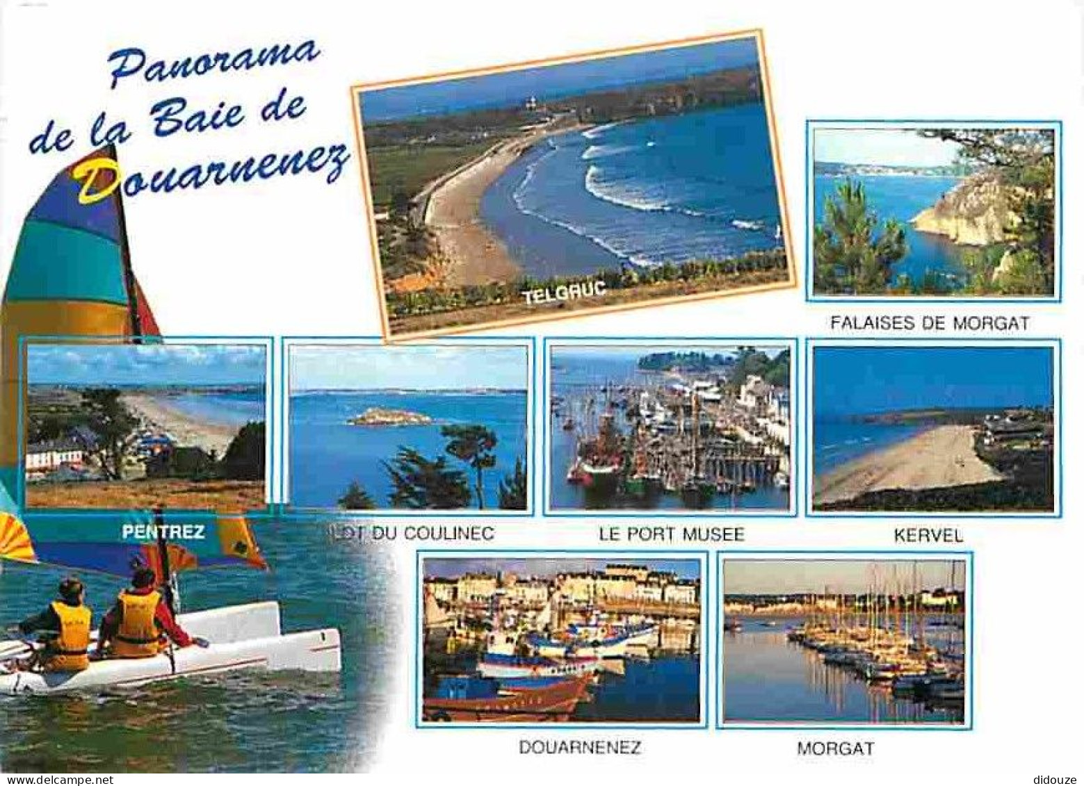 Carte Postale - 29 - Douarnenez - La Baie de Douarnenez - Multivues - Flamme Postale - Voir Scans Recto Verso