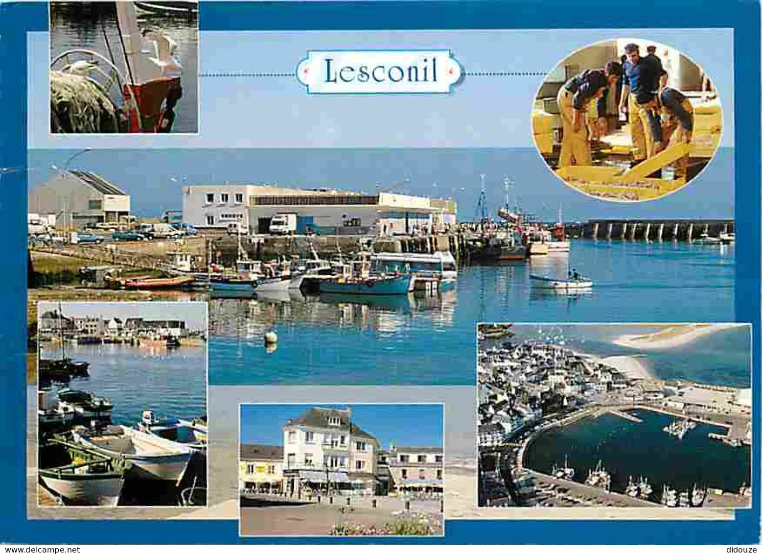 Carte Postale - 29 - Lesconil - Multivues - Bateaux - Automobiles - Pecheurs - Flamme Postale - Voir Scans Recto Verso