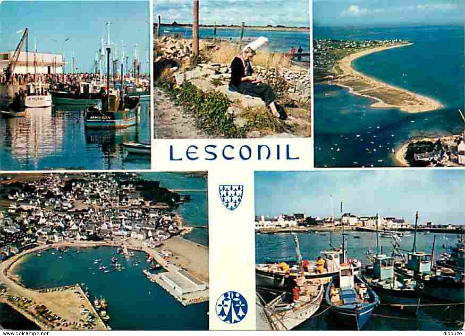 Carte Postale - 29 - Lesconil - Multivues - Bateaux - Folklore - Voir Scans Recto Verso