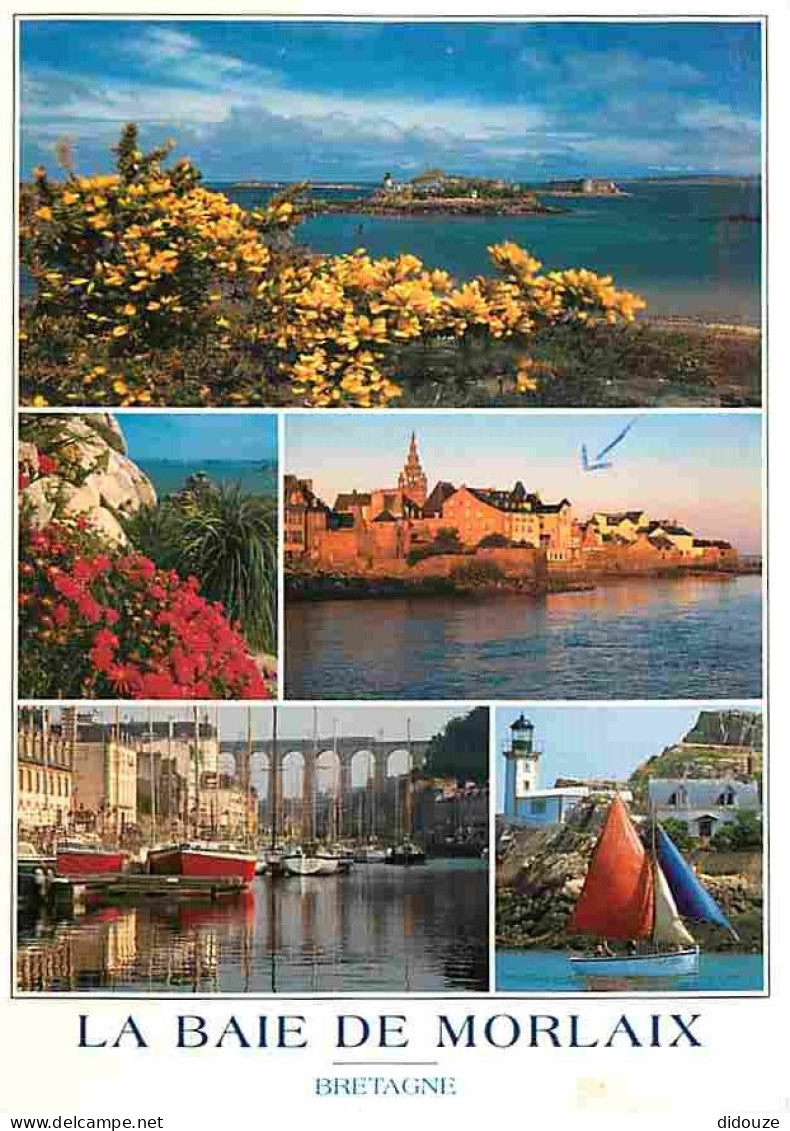 Carte Postale - 29 - Morlaix - La Baie de Morlaix - Multivues - Flamme Postale - Voir Scans Recto Verso