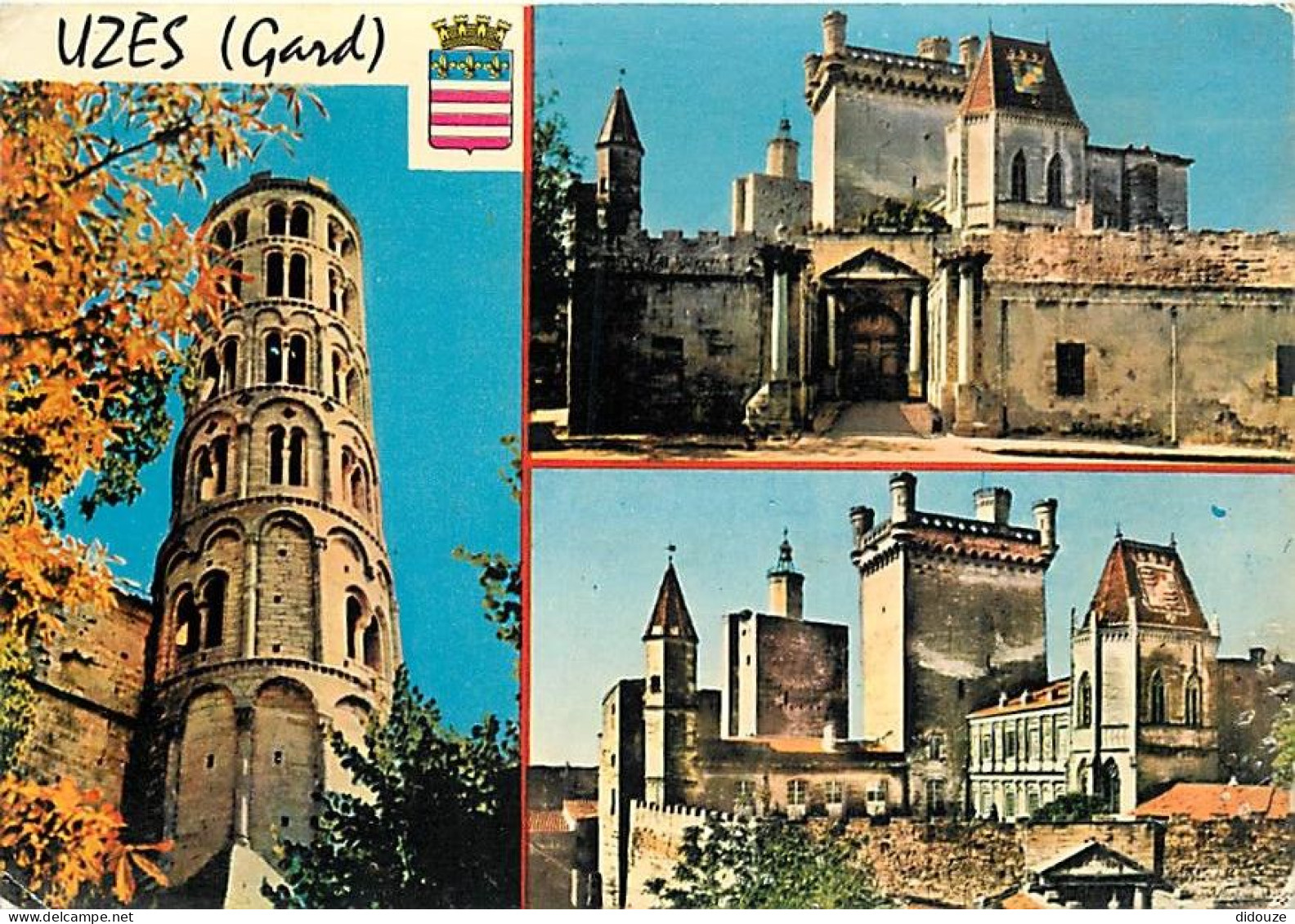 Carte Postale - 30 - Uzès - Multivues - Blasons - Flamme Postale de Uzès - CPM - Voir Scans Recto-Verso - Poscard - Cart