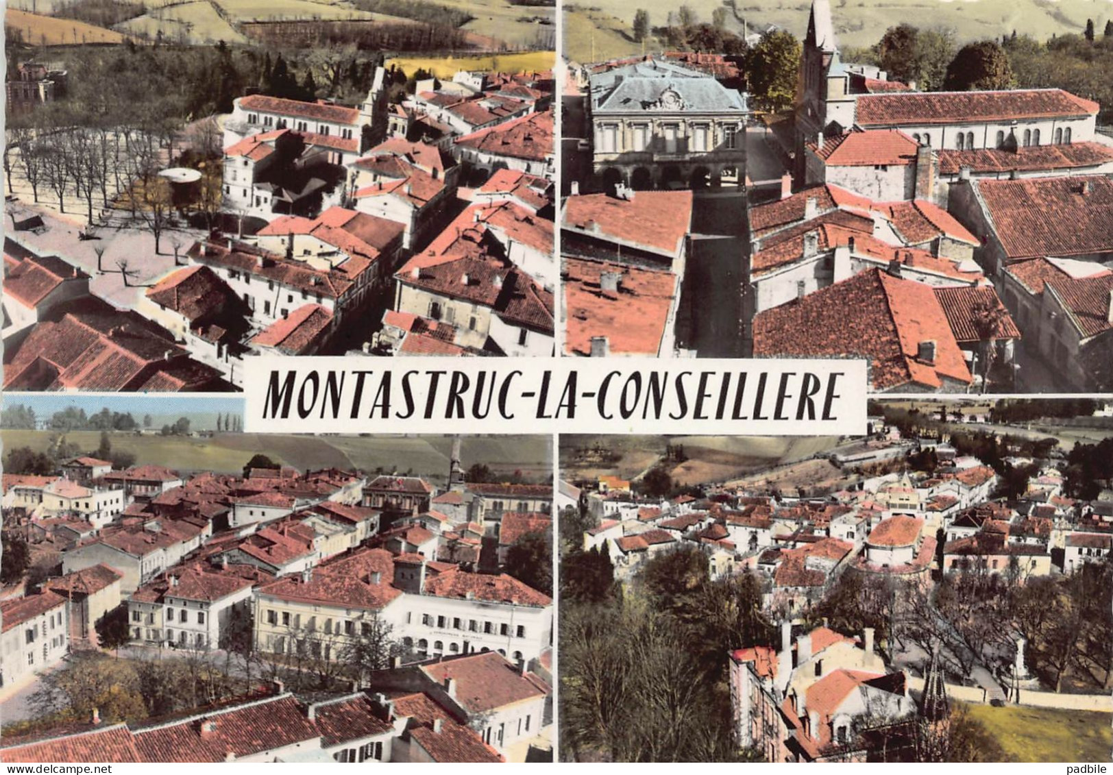 carte postale  31. Montastruc-la-Conseillère  vue d'avion   très beau plan