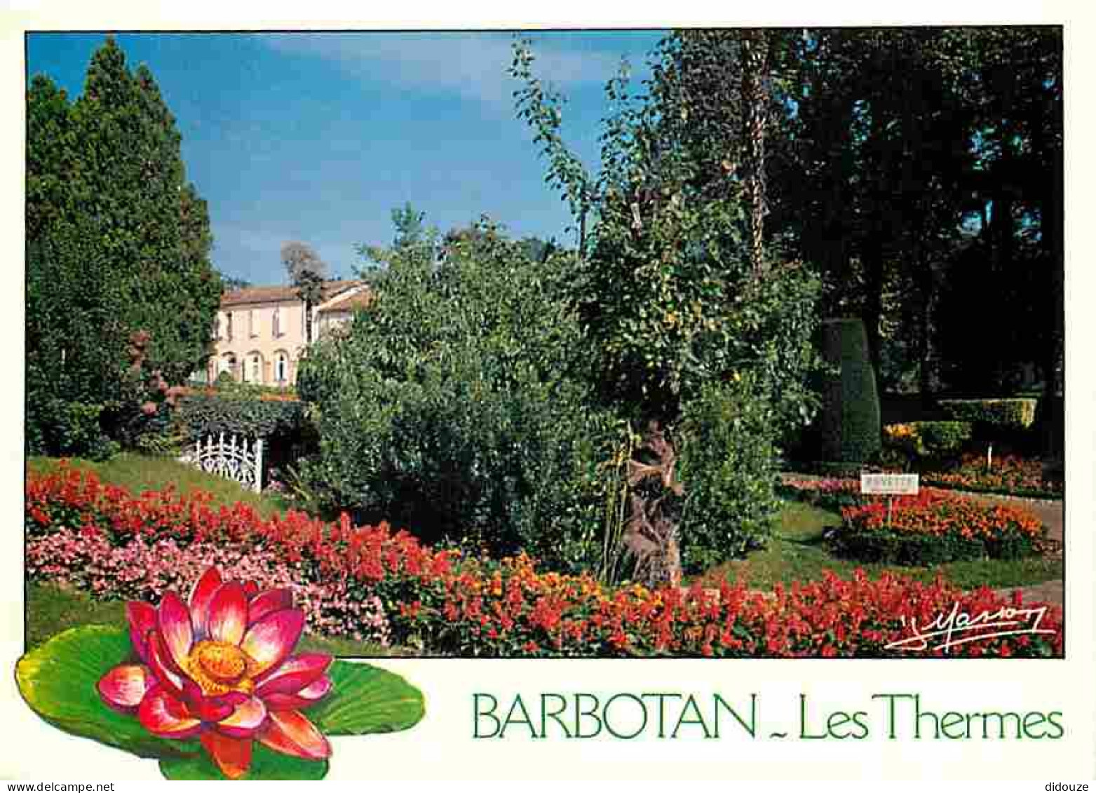 Carte Postale - 32 - Barbotan les Thermes - Les Jardins - Fleurs - Flamme Postale de Barbotan les Thermes - CPM - Voir S