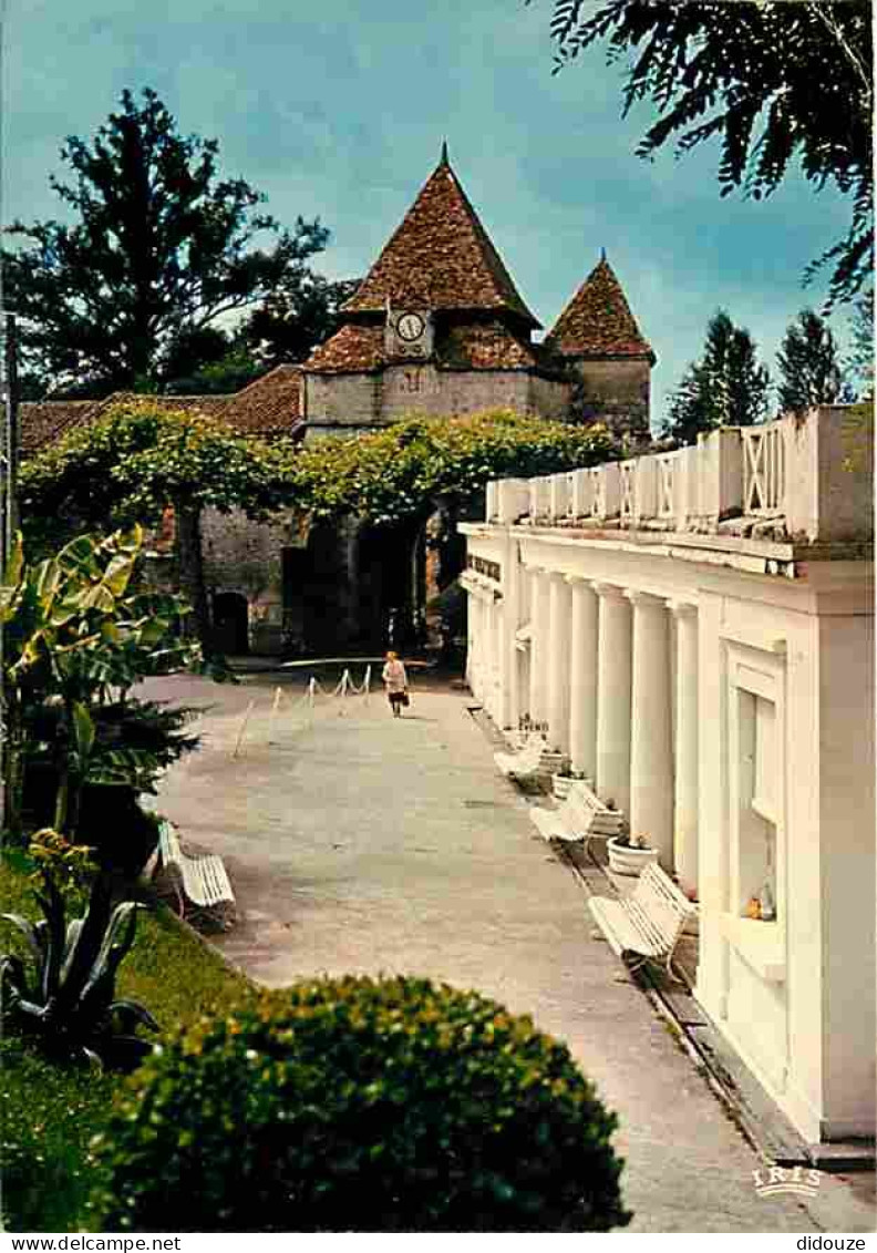 Carte Postale - 32 - Barbotan les Thermes - Les thermes et la tour de l'Horloge - Flamme Postale de Barbotan les Thermes