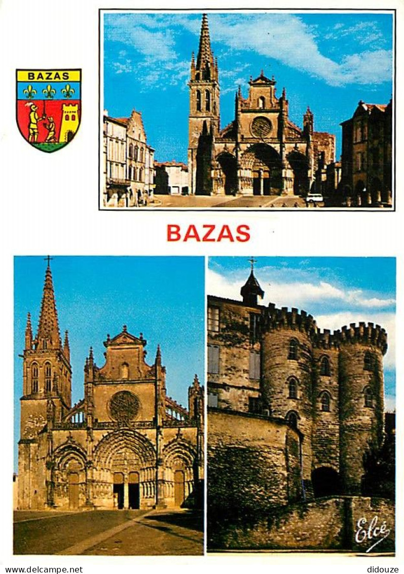 Carte Postale - 33 - Bazas - Multivues - Blasons - Flamme Postale de Bazas - CPM - Voir Scans Recto-Verso - Poscard - Ca