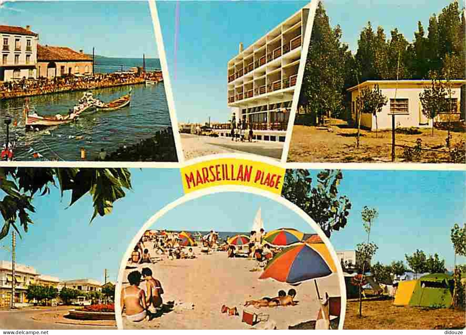 Carte Postale - 34 - Marseillan Plage - Multivues - Scènes de Plage - Joutes - CPM - Voir Scans Recto-Verso - Poscard -