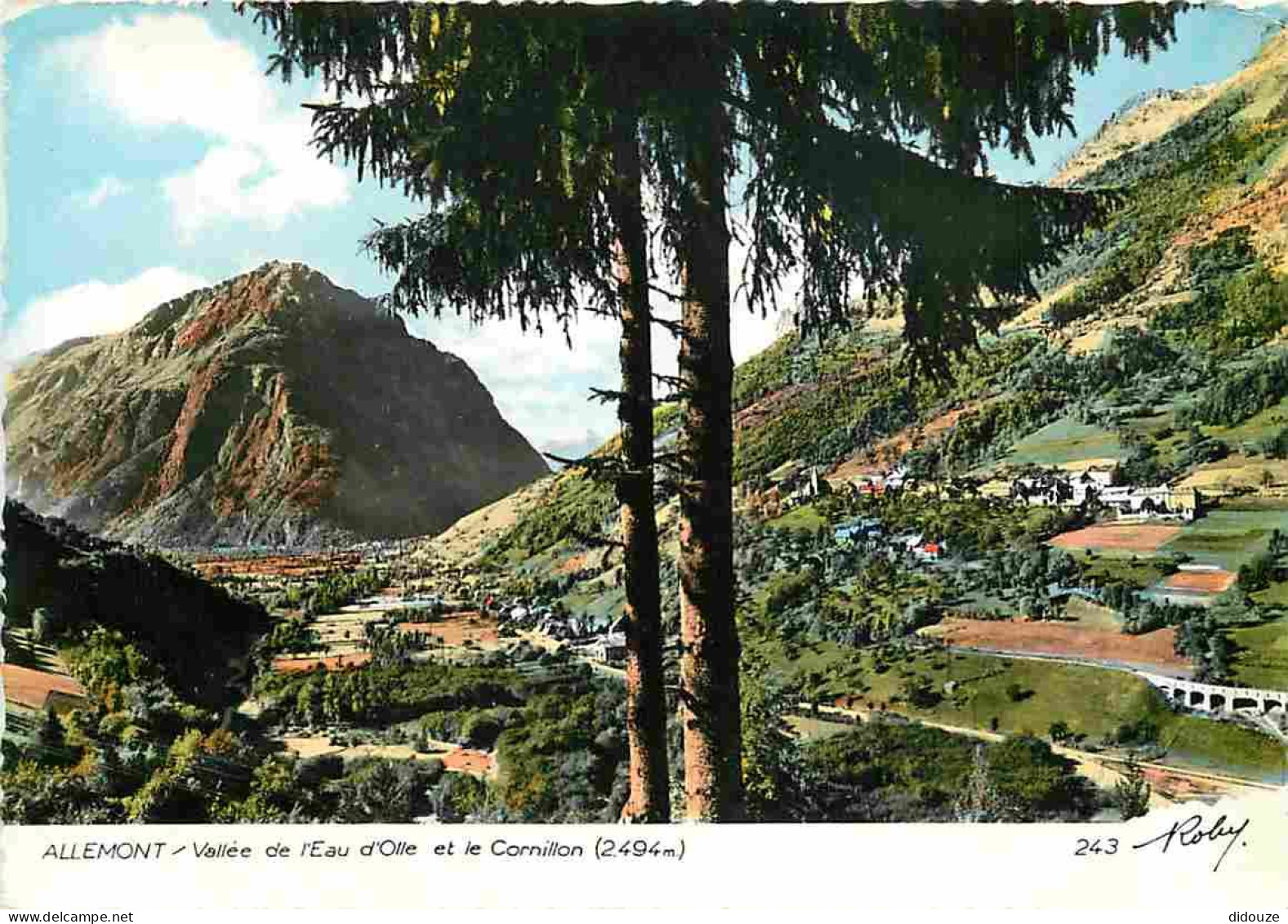 Carte Postale - 38 - Allemont en Oisans - Vallée de l'Eau d'Olle et le Cornillon - Carte Dentelée - CPSM grand format -