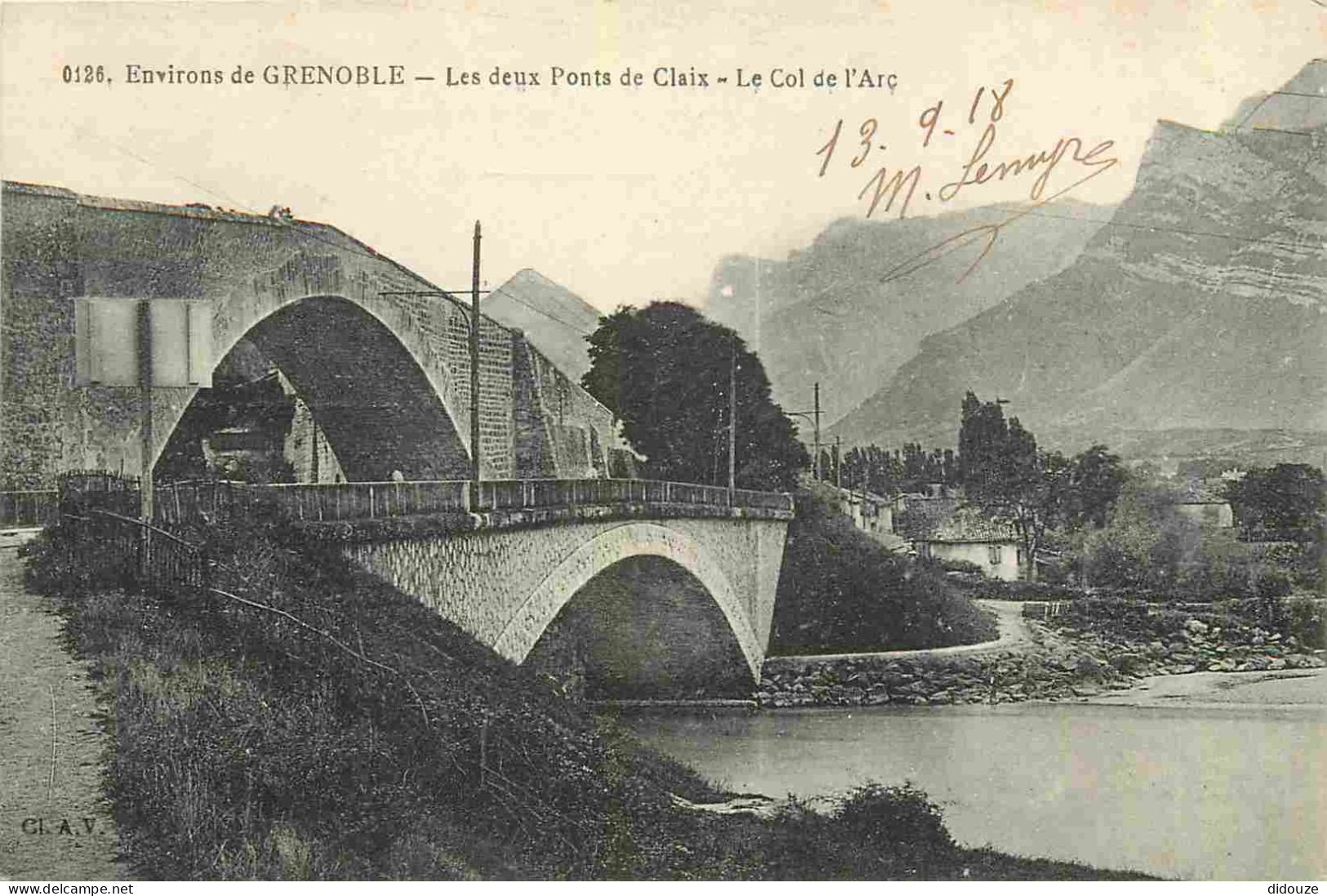 Carte Postale - 38 - Claix - Les deux Ponts de Claix - Le Col De l'Arc - CPA - Voir Scans Recto-Verso - Poscard - Carta