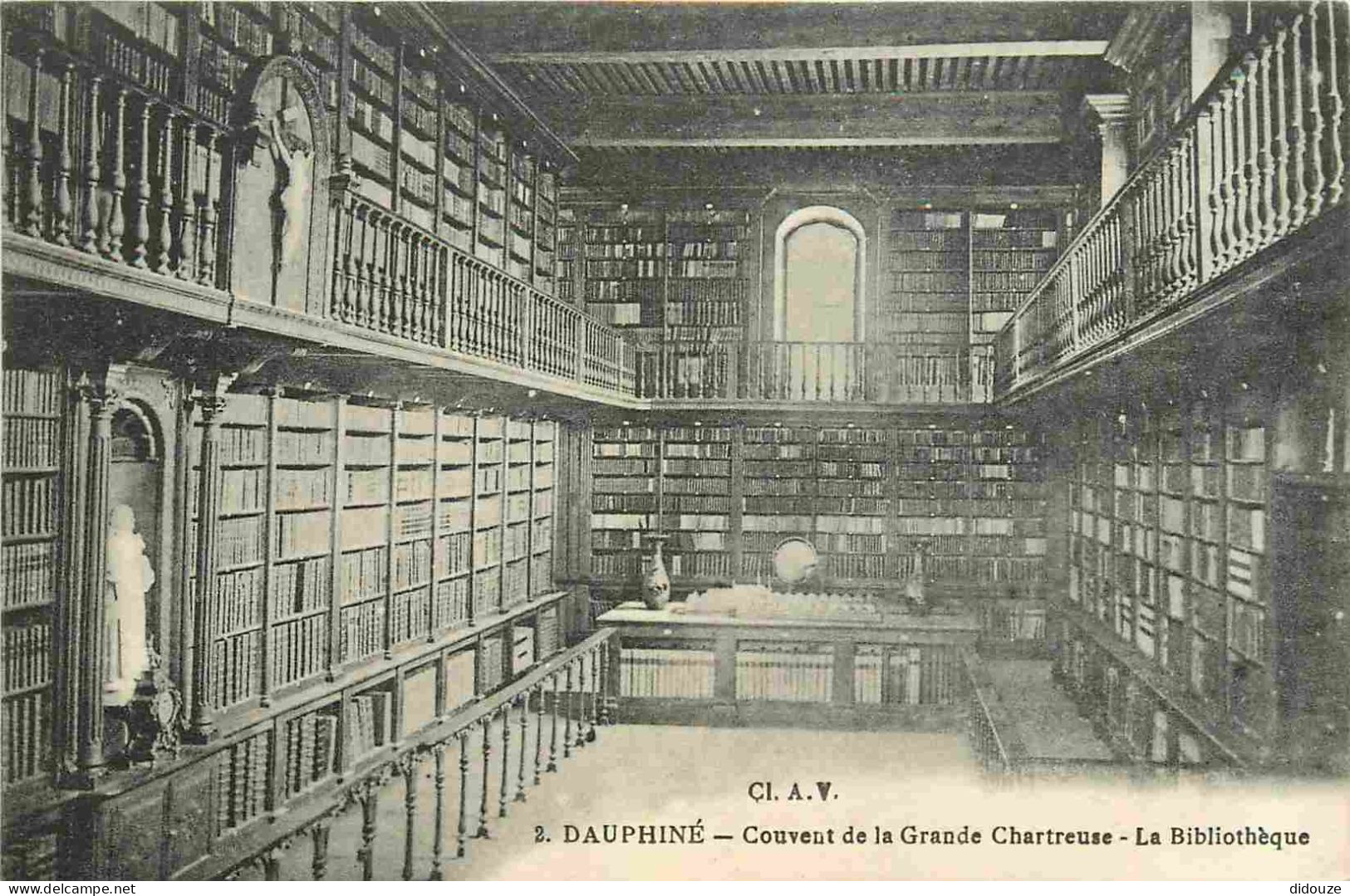 Carte Postale - 38 - La Grande Chartreuse - intérieur du Couvent de la Grande Chartreuse - Bibliothèque - CPA - Voir Sca