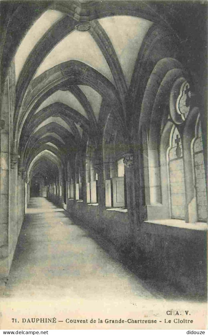 Carte Postale - 38 - La Grande Chartreuse - intérieur du Couvent de la Grande Chartreuse - Cloitre - CPA - Voir Scans Re