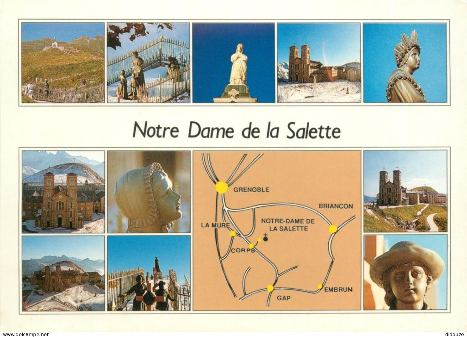 Carte Postale - 38 - La Salette - Sanctuaire Notre Dame de la Salette - Multivues - Carte Géoghraphique - Lieu de Pèleri