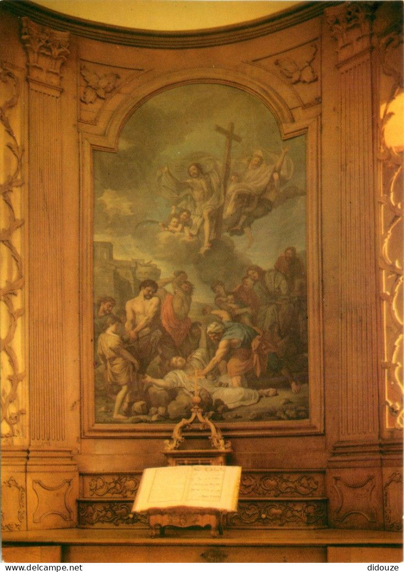 Carte Postale - 38 - Saint Antoine l'Abbaye - Intérieur de l'Abbaye - Sacristie Abbatiale - Boiseries Louis XV - Tableau