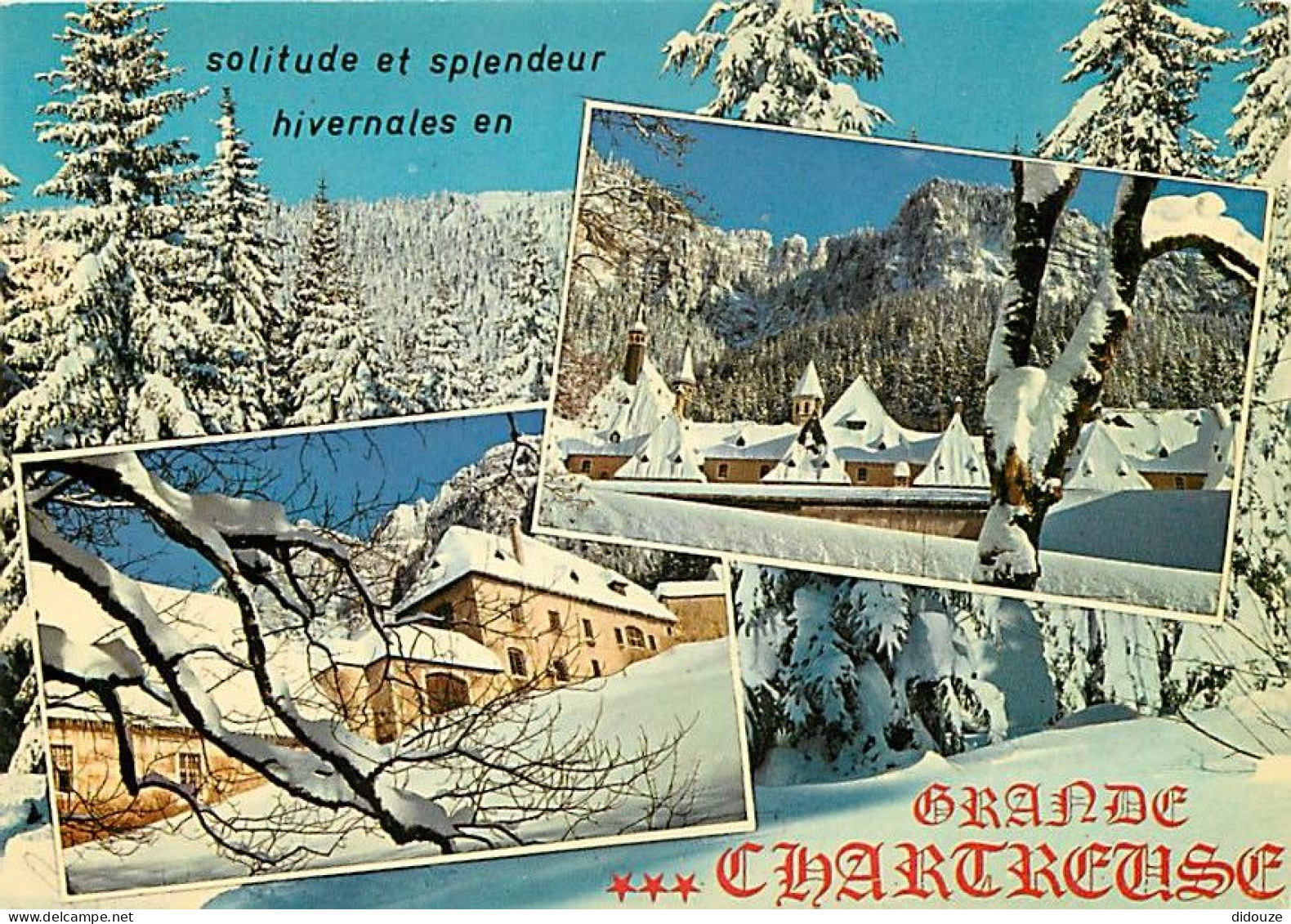 Carte Postale - 38 - Saint Pierre de Chartreuse - Monastère de la Grande Chartreuse - Multivues - Hiver - Neige - Carte