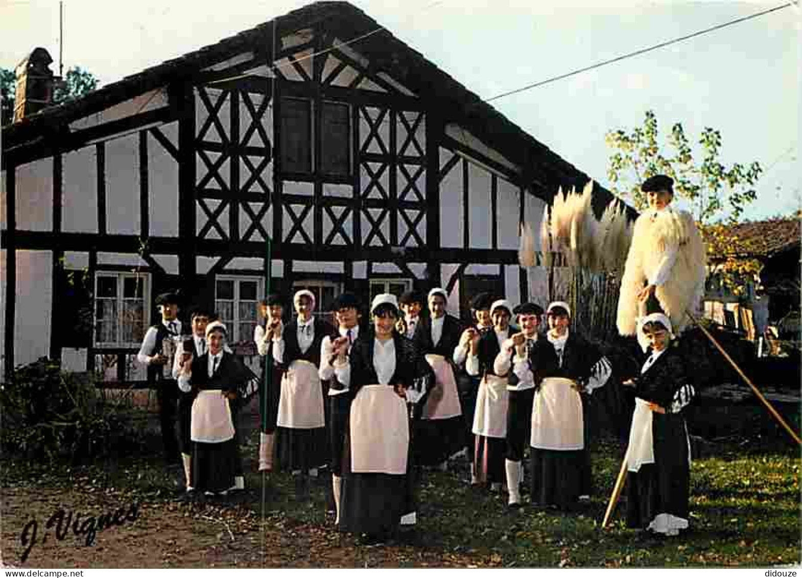Carte Postale - 40 - Landes - Folklore - Groupe Folklorique Lous Crabots de Semisens - Saint Vincent De Tyrosse - Echass