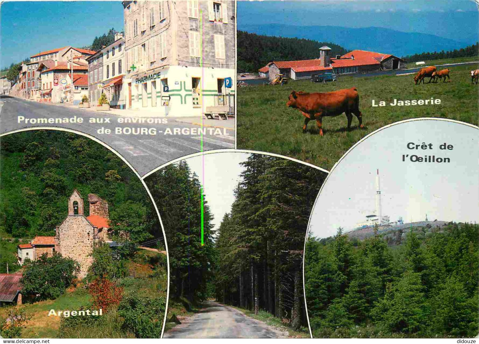 Carte Postale - 42 - Bourg Argental - Multivues - Vaches - Pharmacie - CPM - Voir Scans Recto-Verso - Poscard - Carta Po