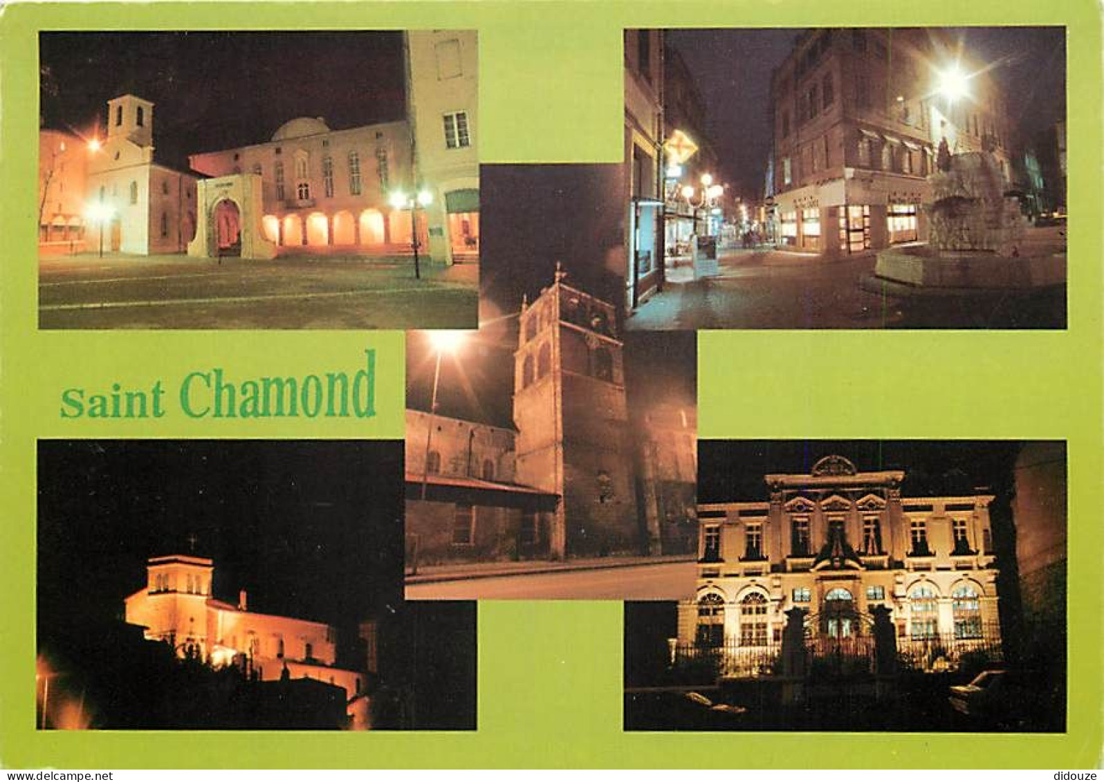 Carte Postale - 42 - Saint Chamond - Multivues - Vue de Nuit - Flamme Postale de Saint Chamond - CPM - Voir Scans Recto-