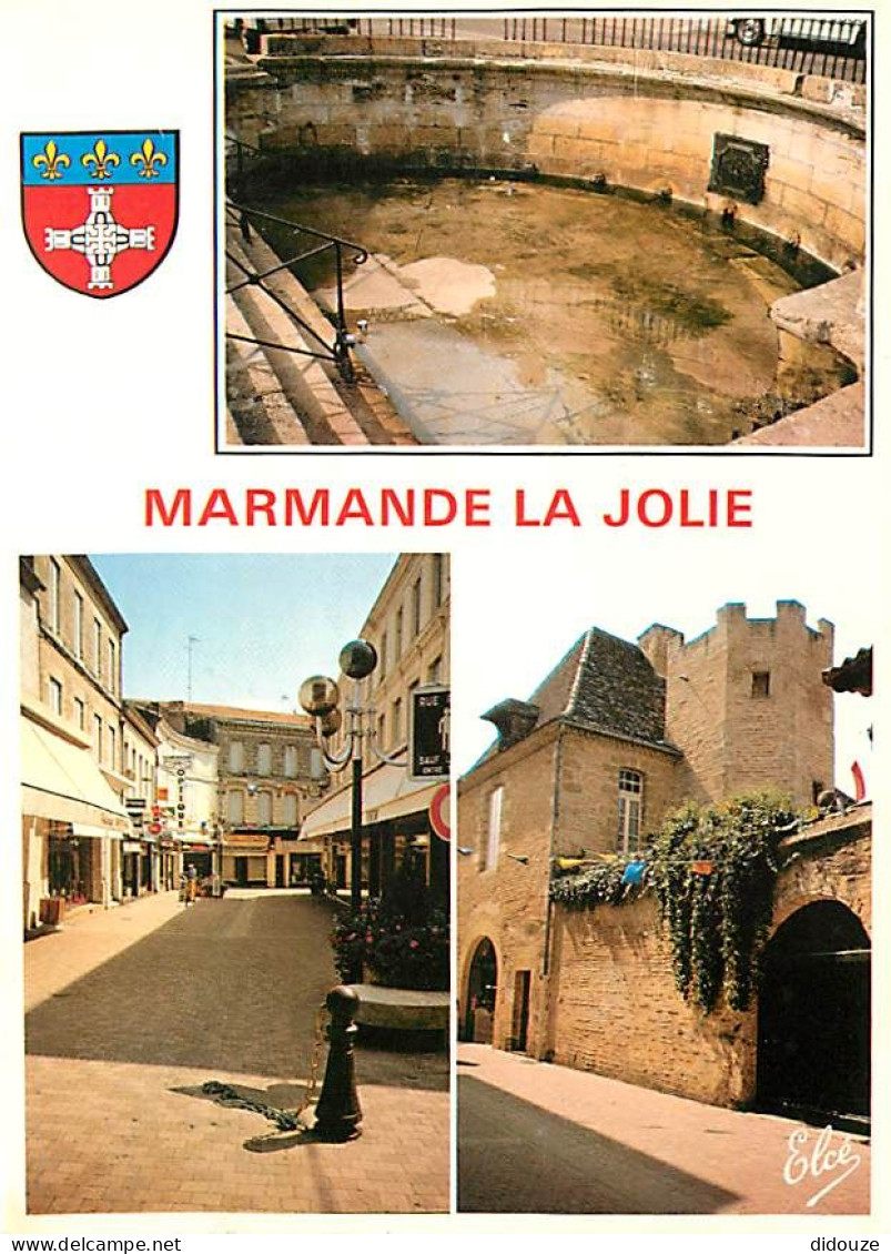 Carte Postale - 47 - Marmande - Multivues - Blasons - Flamme Postale de Marmande - CPM - Voir Scans Recto-Verso - Poscar