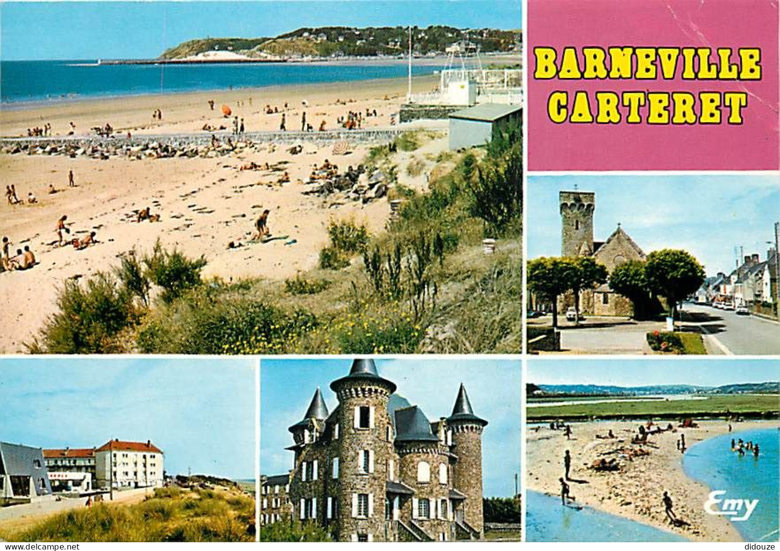 Carte Postale - 50 - Barneville - Carteret - Multivues - Scènes de Plage - Flamme Postale de Barneville Carteret - CPM -