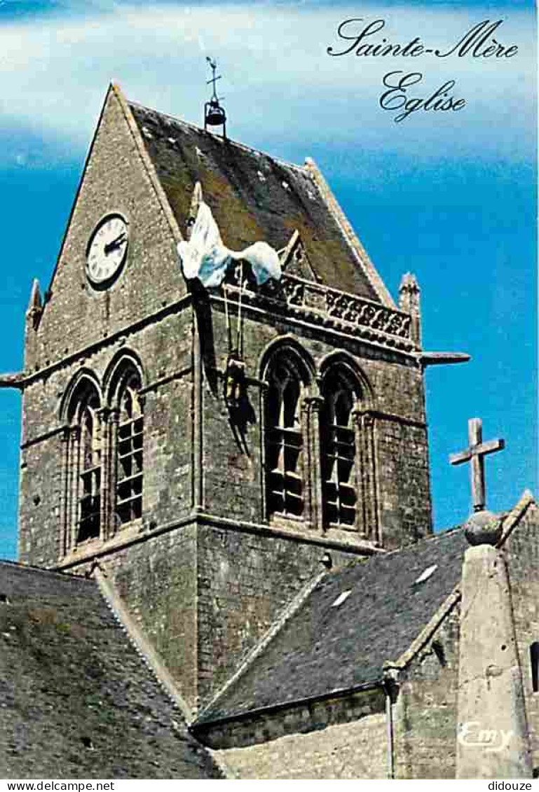 Carte Postale - 50 - Sainte Mère Eglise - L'Eglise - Le clocher - Le calvaire - Carte Neuve - CPM - Voir Scans Recto-Ver