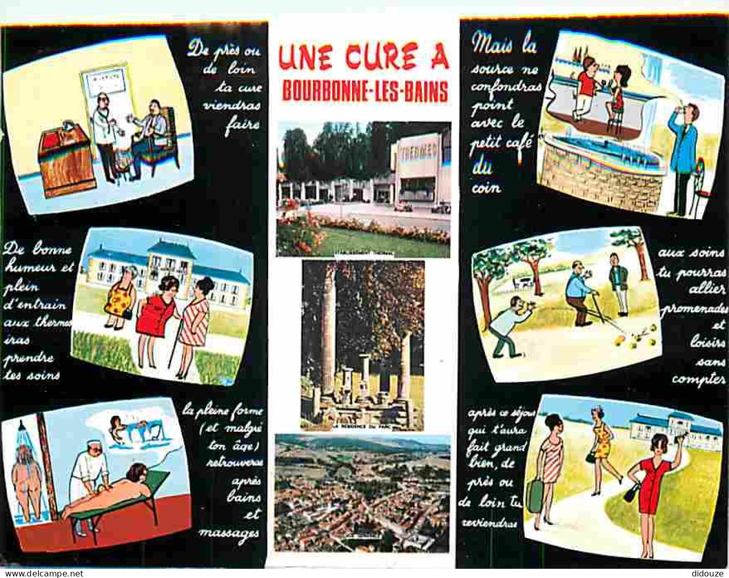 Carte Postale - 52 - Bourbonne les Bains - Une Cure à Bourbonne les Bains - Multivues - Dessins - CPM - Voir Scans Recto