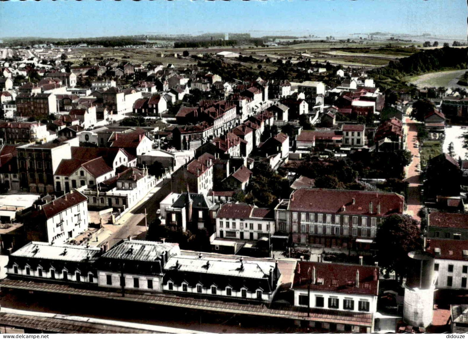 Carte Postale - 54 - Jarny - En avion au-dessus de Jarny - Le quartier de la gare - vue aérienne - Mention Photographie