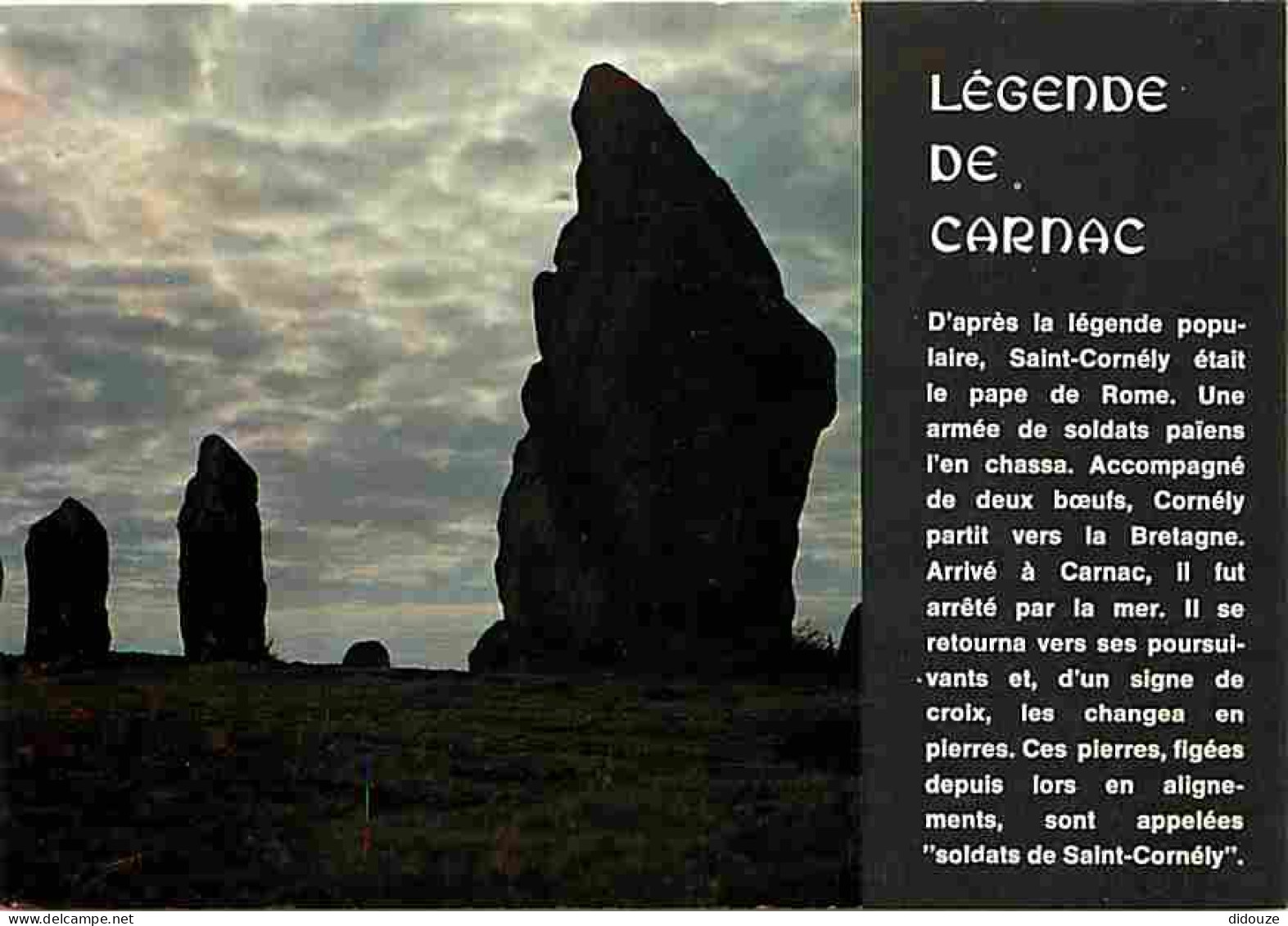 Carte Postale - 56 - Carnac - Légende de Carnac - Alignements mégalithiques - Menhirs - CPM - Voir Scans Recto-Verso - P