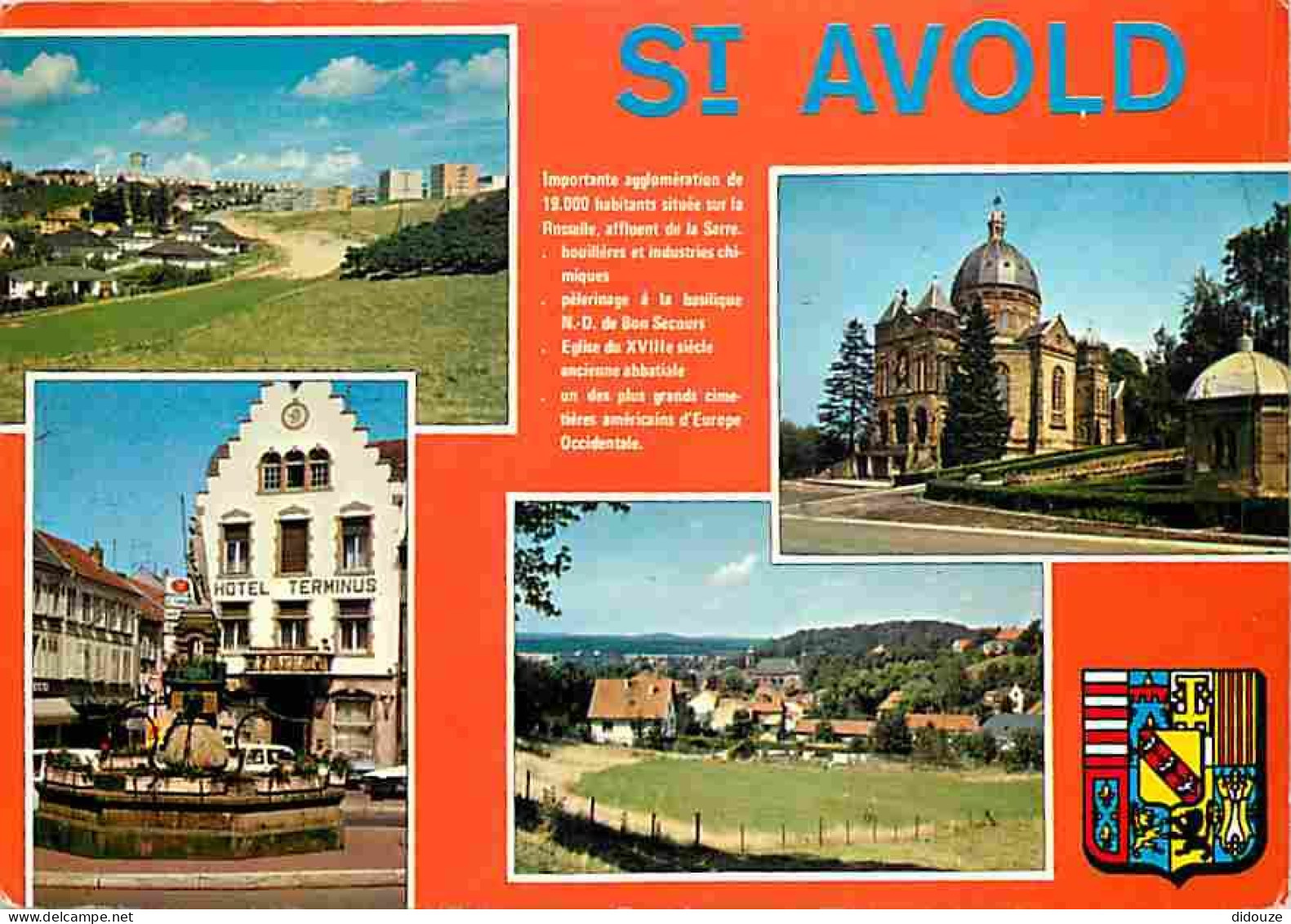 Carte Postale - 57 - Saint Avold - Multivues - Blasons - Flamme Postale de Saint Avold - CPM - Voir Scans Recto-Verso -