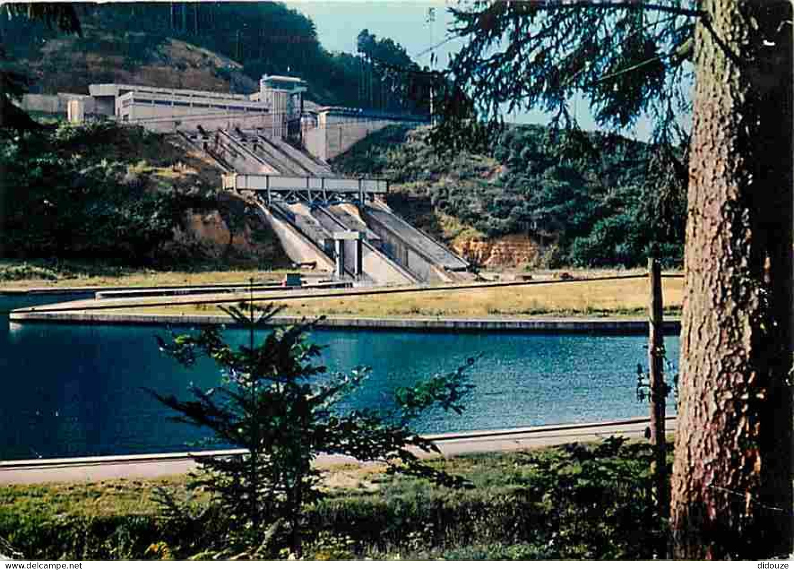 Carte Postale - 57 - Saint Louis - Arzviller - Le plan incliné transversal - Ascenseur à Bateaux - Flamme Postale de Sel