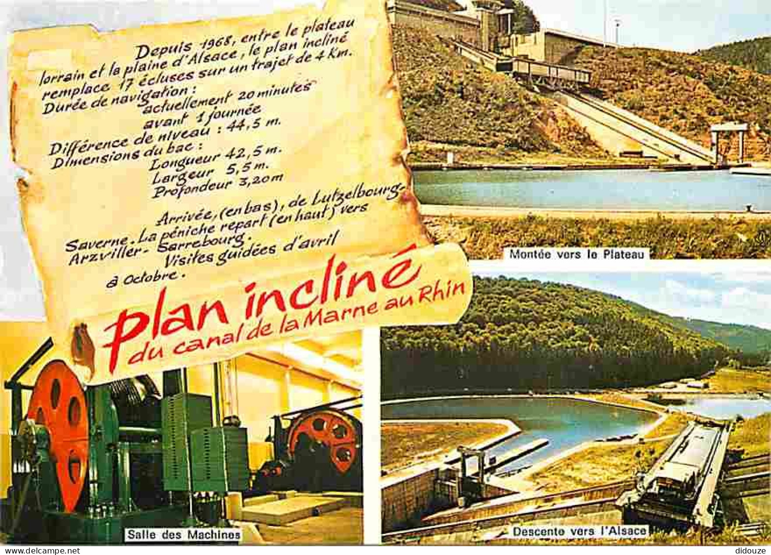 Carte Postale - 57 - Saint Louis - Arzviller - Le plan incliné transversal - Ascenseur à Bateaux - Multivues - Carte Neu