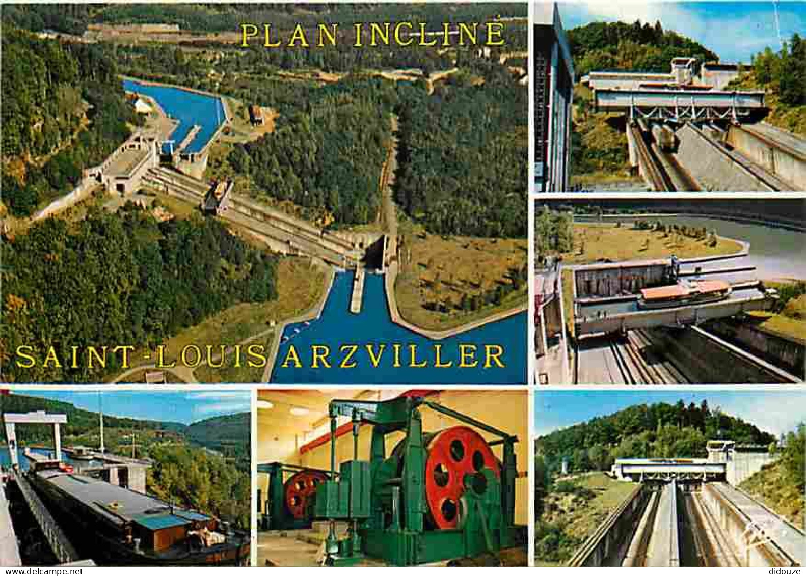 Carte Postale - 57 - Saint Louis - Arzviller - Le plan incliné transversal - Ascenseur à Bateaux - Multivues - Carte Neu
