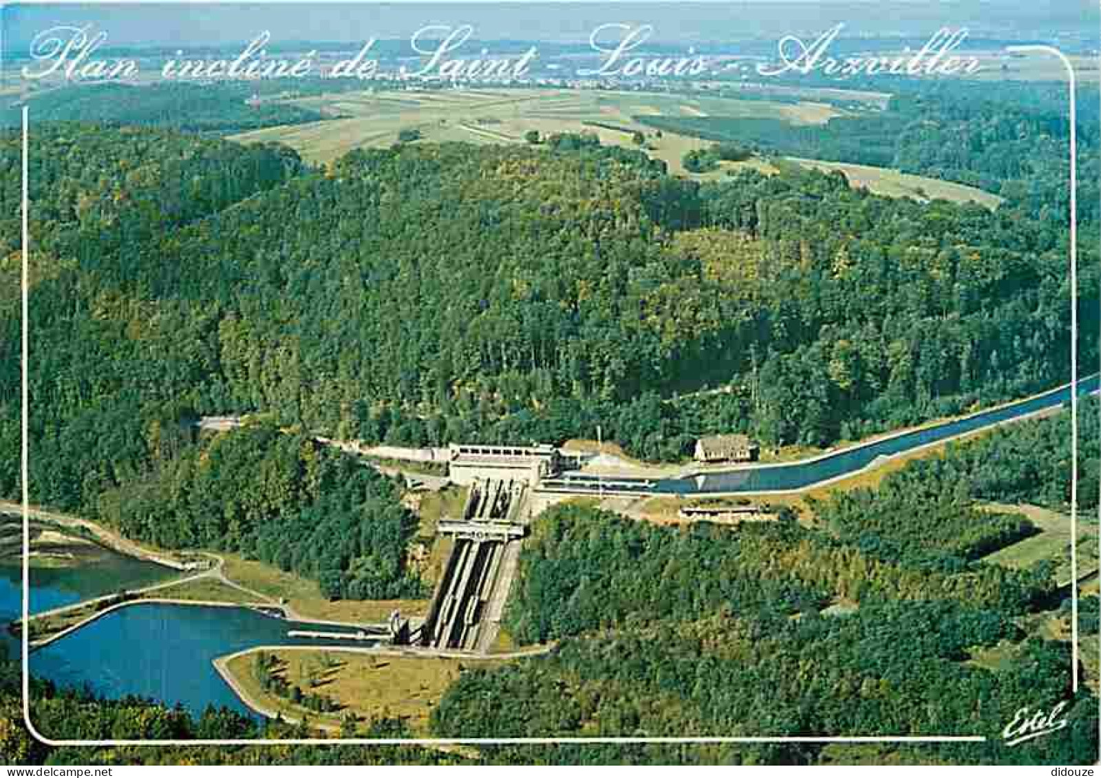 Carte Postale - 57 - Saint Louis - Arzviller - Le plan incliné transversal - Ascenseur à Bateaux - Vue aérienne - Carte