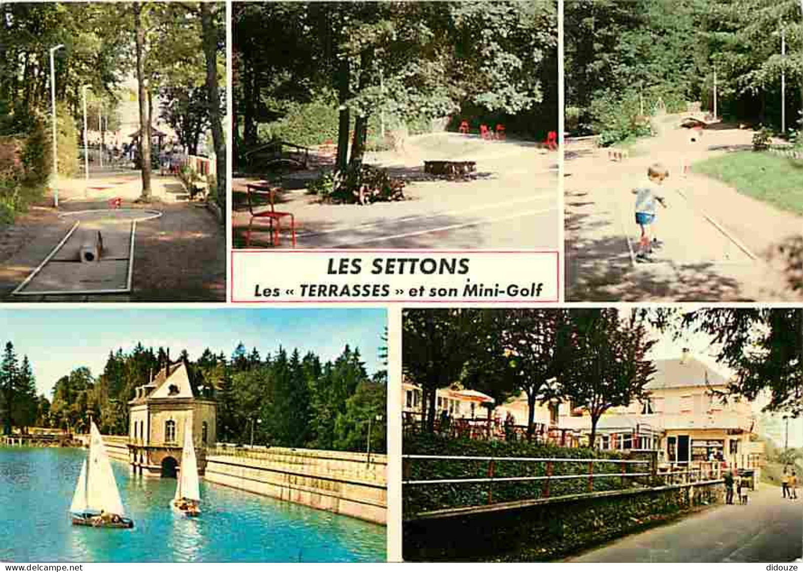 Carte Postale - 58 - Les Settons - Le Lac des Settons - Multivues - Voile - Mini golf - Flamme Postale de Montsauche les
