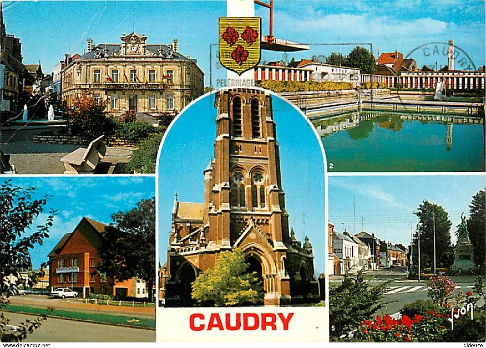 Carte Postale - 59 - Caudry - Multivues - Piscine - Blasons - Flamme Postale de Caudry - CPM - Voir Scans Recto-Verso -