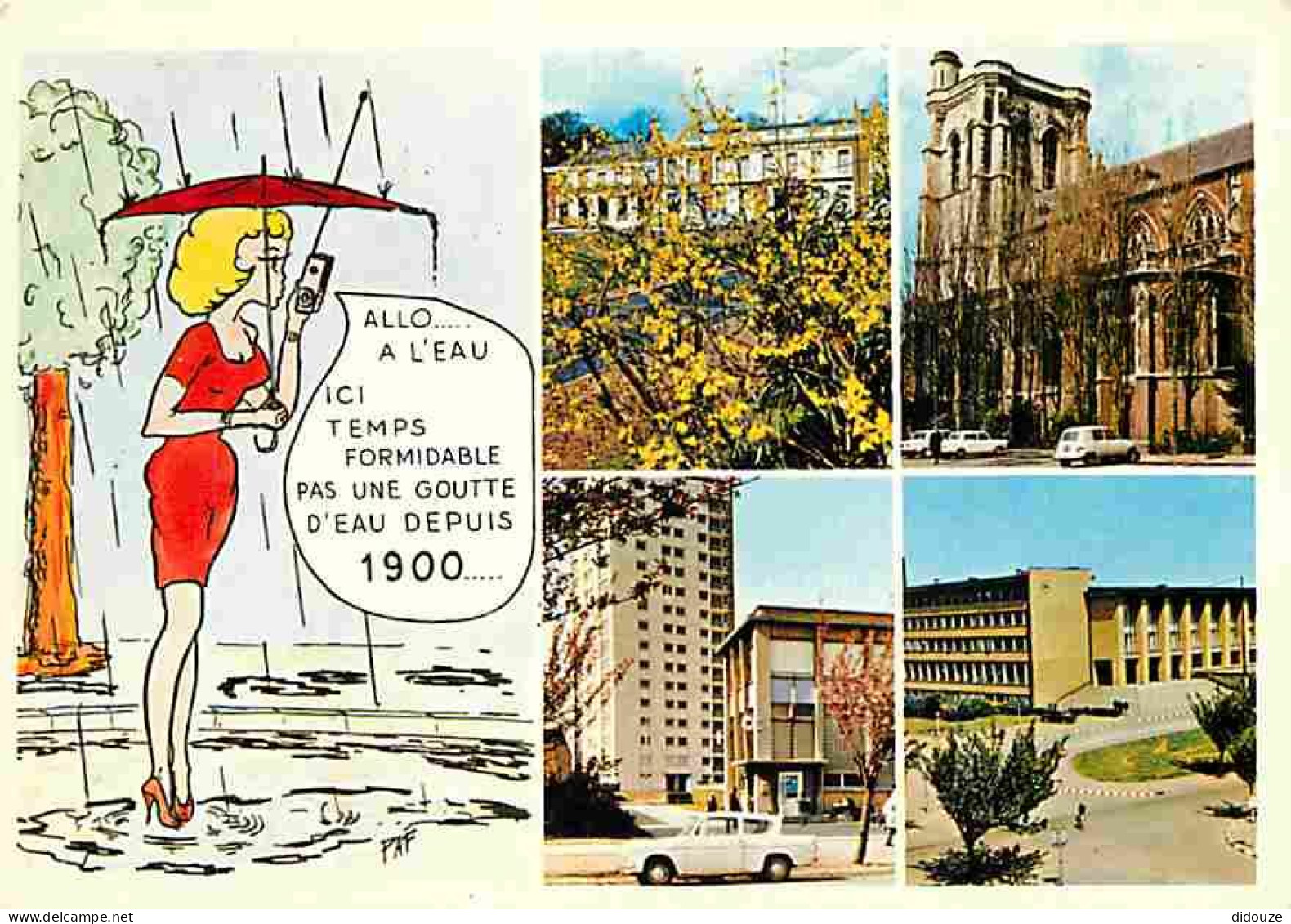 Carte Postale - 59 - Lomme - Multivues - Dessin Humoristique - Automobiles - Flamme Postale - CPM - Voir Scans Recto-Ver