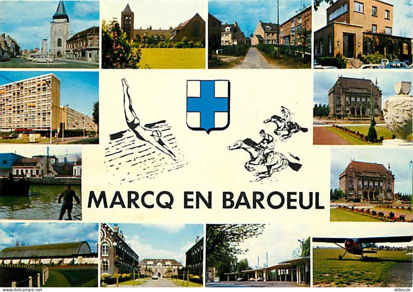 Carte Postale - 59 - Marcq en Baroeul - Multivues - Blasons - CPM - Voir Scans Recto-Verso - Poscard - Carta Postal -  P