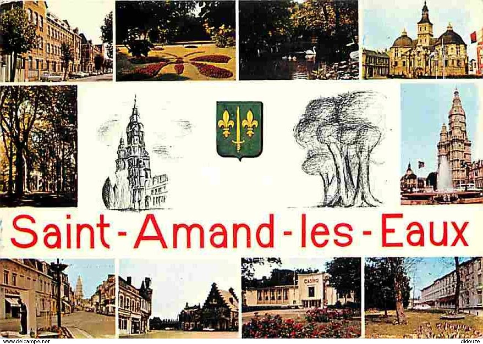 Carte Postale - 59 - Saint Amand les Eaux - Multivues - Blasons - Flamme Postale - CPM - Voir Scans Recto-Verso - Poscar