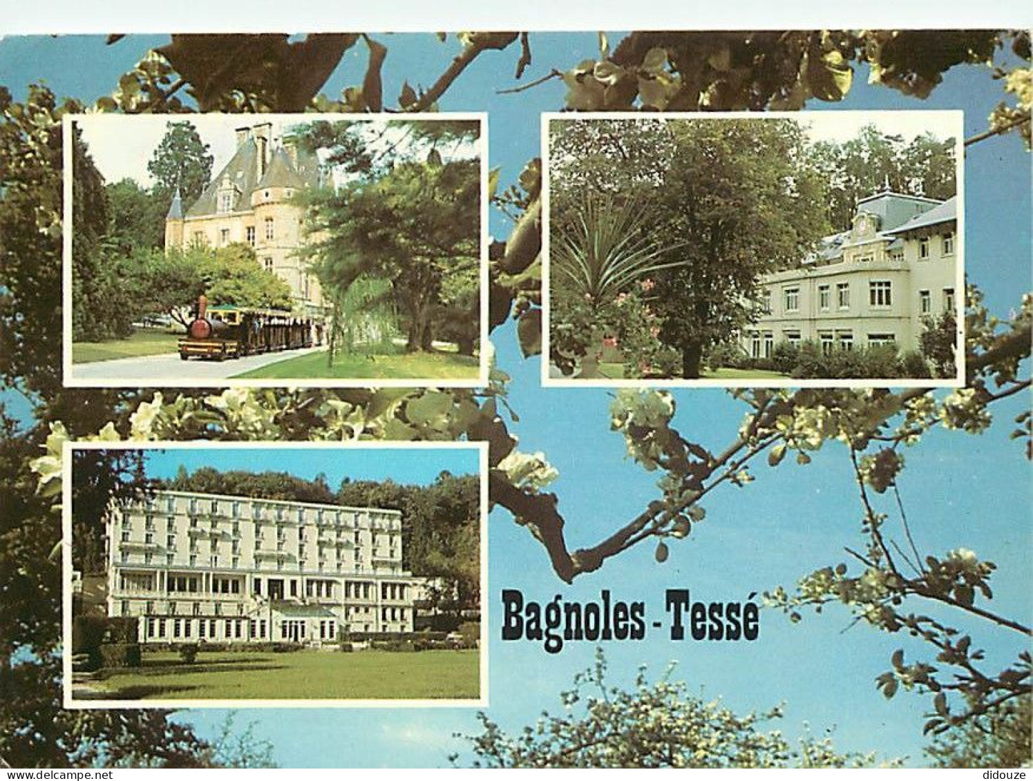 Carte Postale - 61 - Bagnoles de l'Orne - Multivues - Petit Train touristique - Flamme Postale de Bagnoles de l'Orne - C