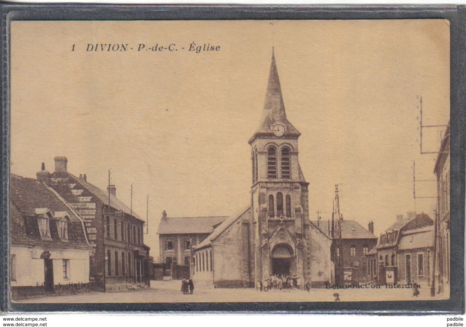 Carte Postale 62. Divion   très beau plan