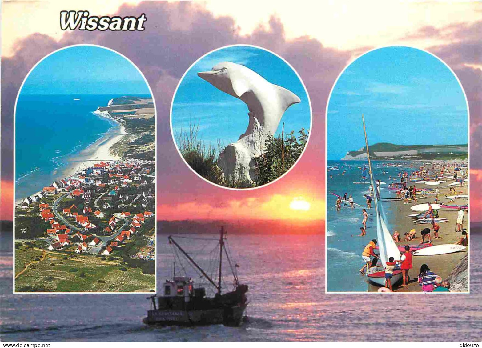 Carte Postale - 62 - Wissant - Multivues - Statue de Dauphin de Ducouret - CPM - Carte Neuve - Voir Scans Recto-Verso -