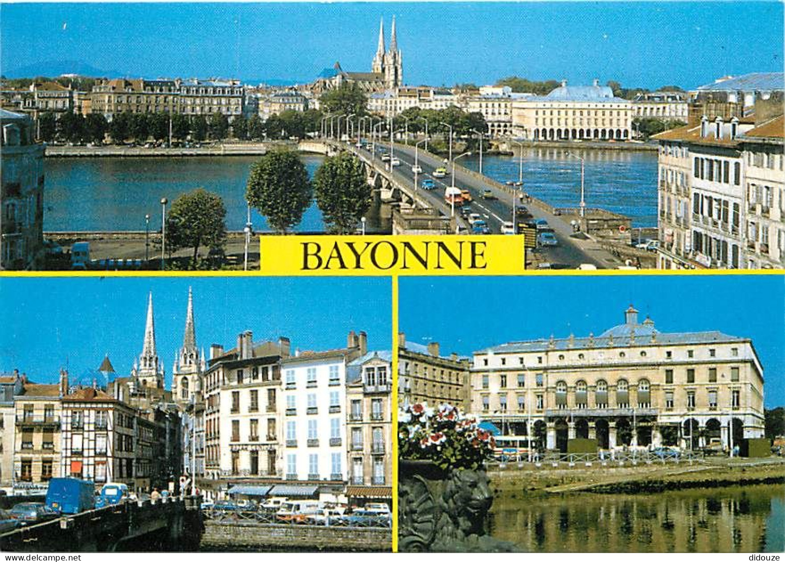 Carte Postale - 64 - Bayonne - Multivues - Automobiles - Flamme Postale de Bayonne - CPM - Voir Scans Recto-Verso - Posc