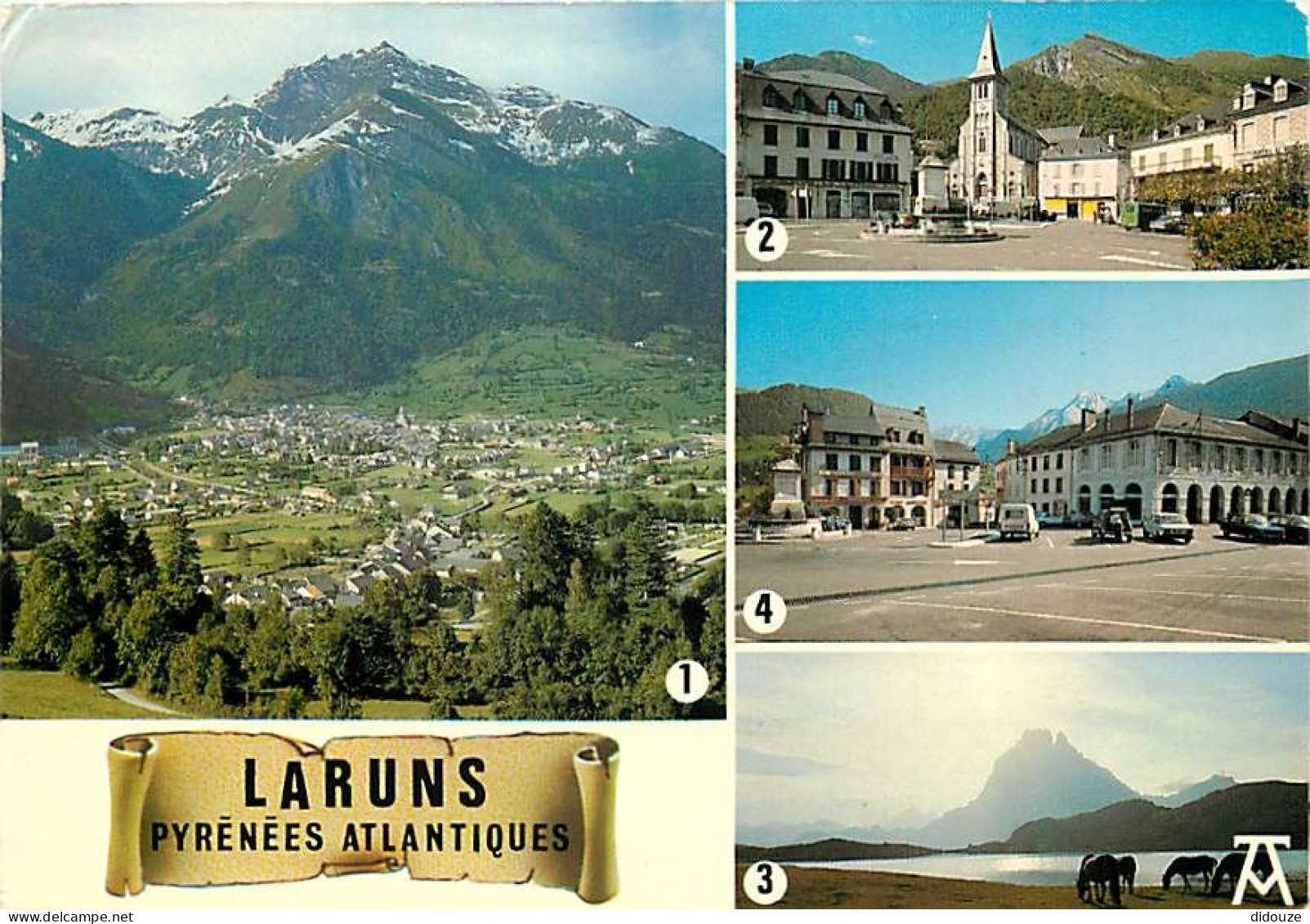 Carte Postale - 64 - Laruns - Multivues - Automobiles - Flamme Postale de Laruns - CPM - Voir Scans Recto-Verso - Poscar