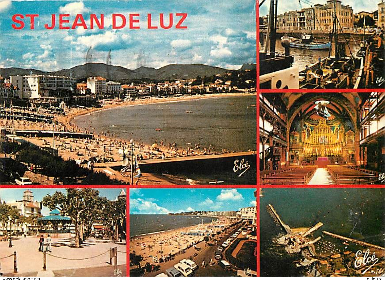 Carte Postale - 64 - Saint Jean de Luz - Multivues - Automobiles - Flamme Postale de Saint Jean de Luz - CPM - Voir Scan